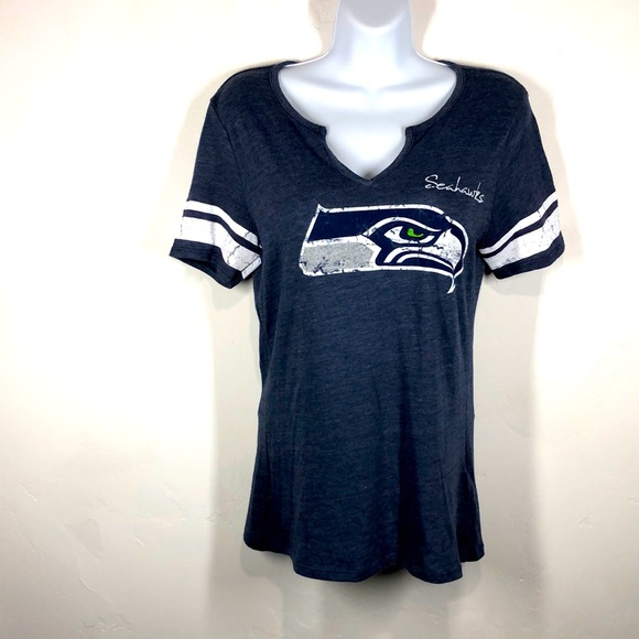 NFL Tops - Majestic NFL Seattle Seahawks blue tee size medium
